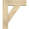 Ekena Millwork Traditional Block Rough Sawn Bracket w/ Offset Brace, Douglas Fir, 6"W x 18"D x 22"H BKT0604X18X22TRA05RDF - alternate 4